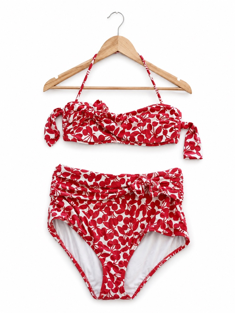 2 piece vintage Red cherry Bikini Set